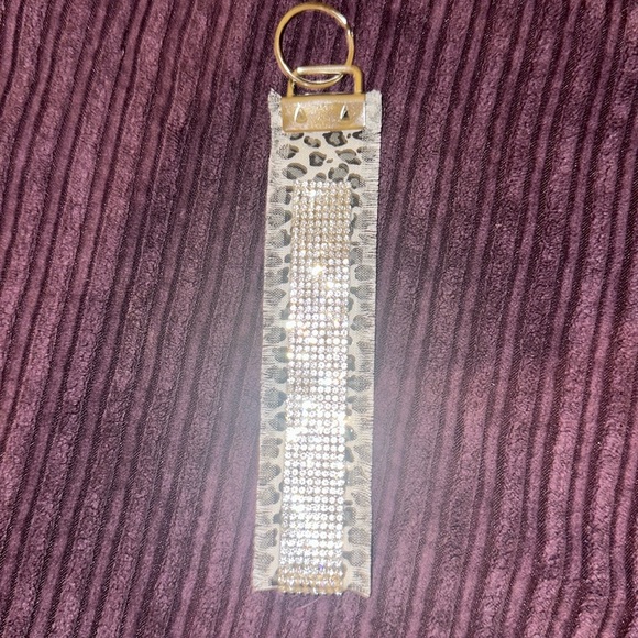 Frazeshop Accessories - Frayed Rhinestone Wristlet Keychain